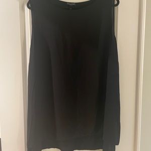 Eileen Fisher black silk plus-size tunic